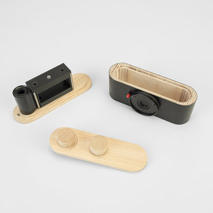 Lerouge 135LMK2 handmade analog wooden pinhole camera - all parts