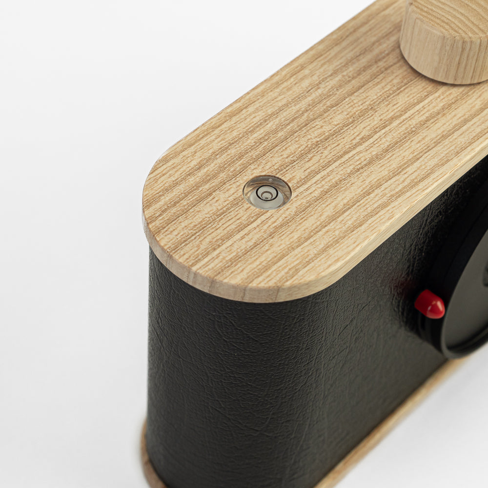 detail from Lerouge 69MK2 handmade analog wooden pinhole camera